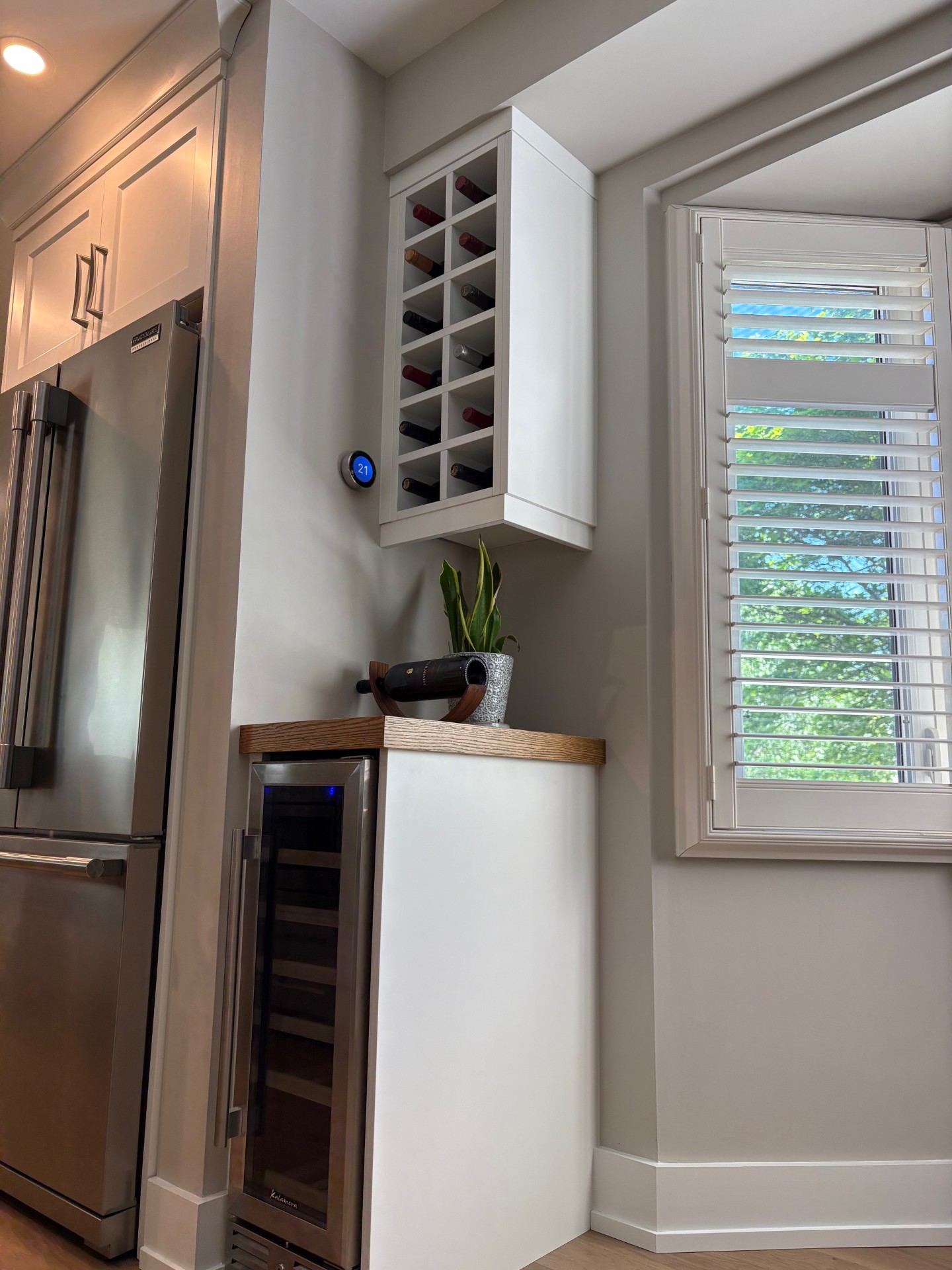 Wine bottle cabinet detail